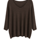 Pullover Mila V-Ausschnitt schokobraun, Gr. 38-46