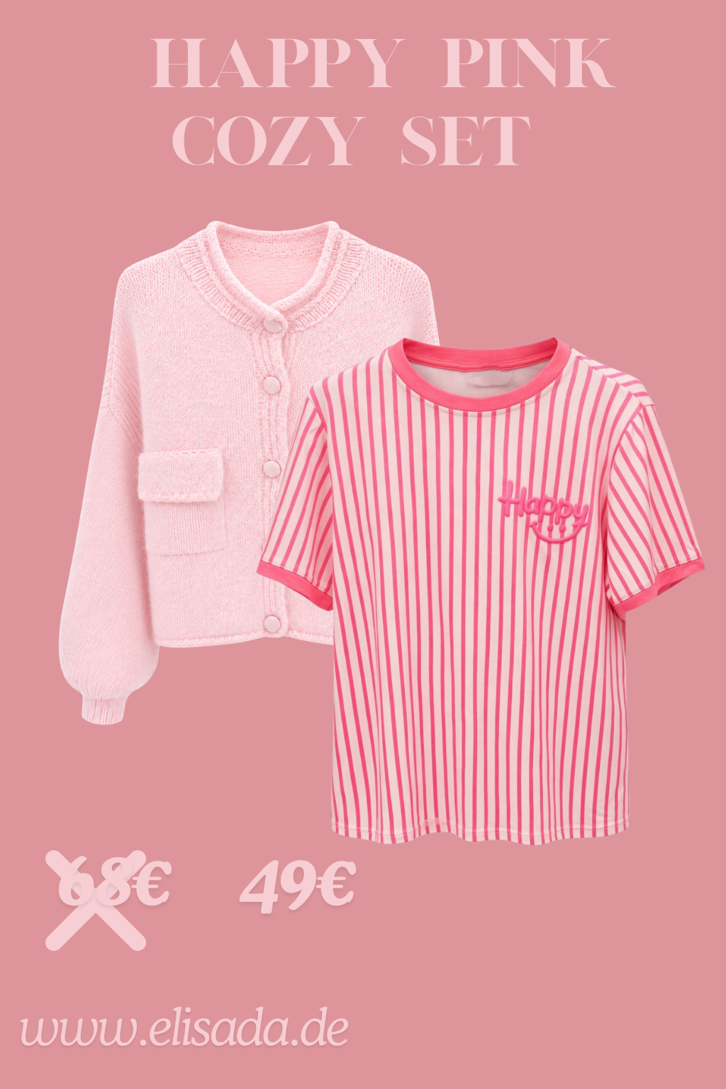 Happy Pink Cozy Set, gr. 34-42