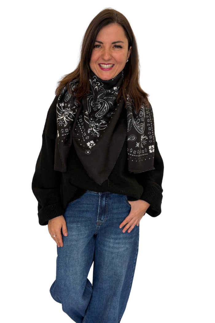 Oversize Strickpullover schwarz, Gr. 38-44