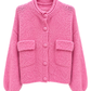 Strickjacke himbeere, Gr. 38-44