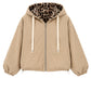 Wendejacke mit Kapuze beige, Gr. 34-42