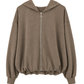 Hoodie-Jacke schlamm, Gr. 36-42
