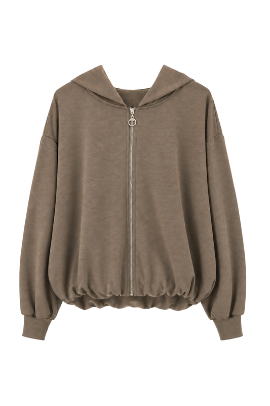 Hoodie-Jacke schlamm, Gr. 36-42