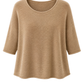 Basic Pullover "Lena" Rundhalsauschnitt  camel, Gr. 36-42