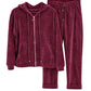 Kuschelweiches Wohlfühl-Set mit Kapuzenjacke & Hose bordeaux, Gr.  36-42