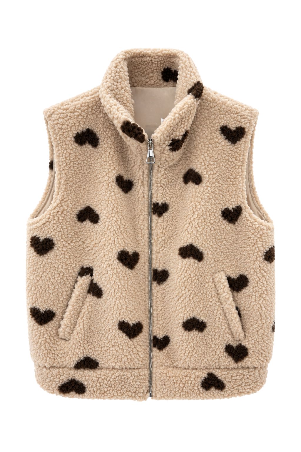 Kuschelweste "Teddy Love" beige/braun, Gr. 36-40