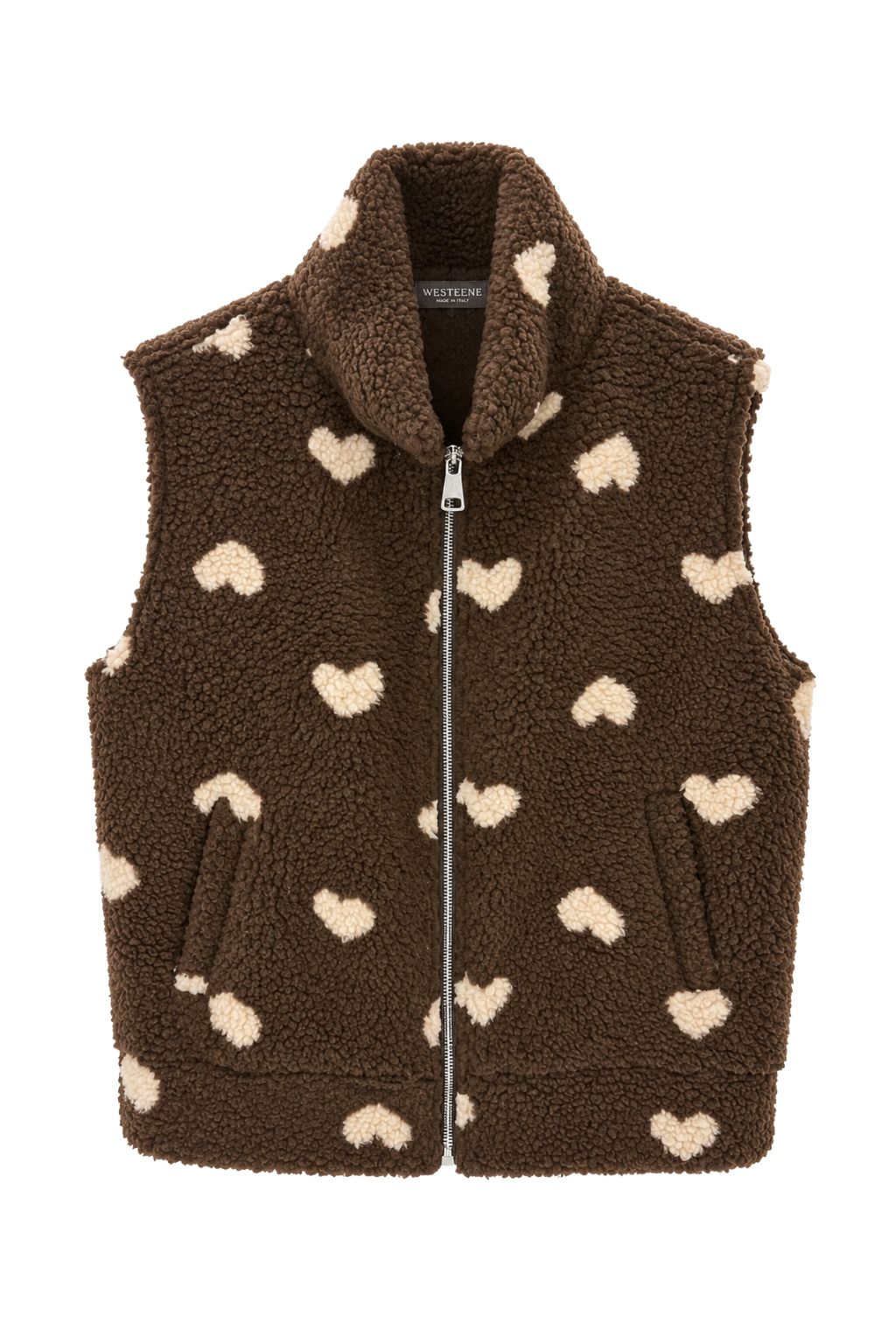 Kuschelweste "Teddy Love" schokobraun/beige, Gr. 36-40