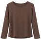 Zeitloses Wohlfühlshirt Mara schokobraun, Gr. 34-40