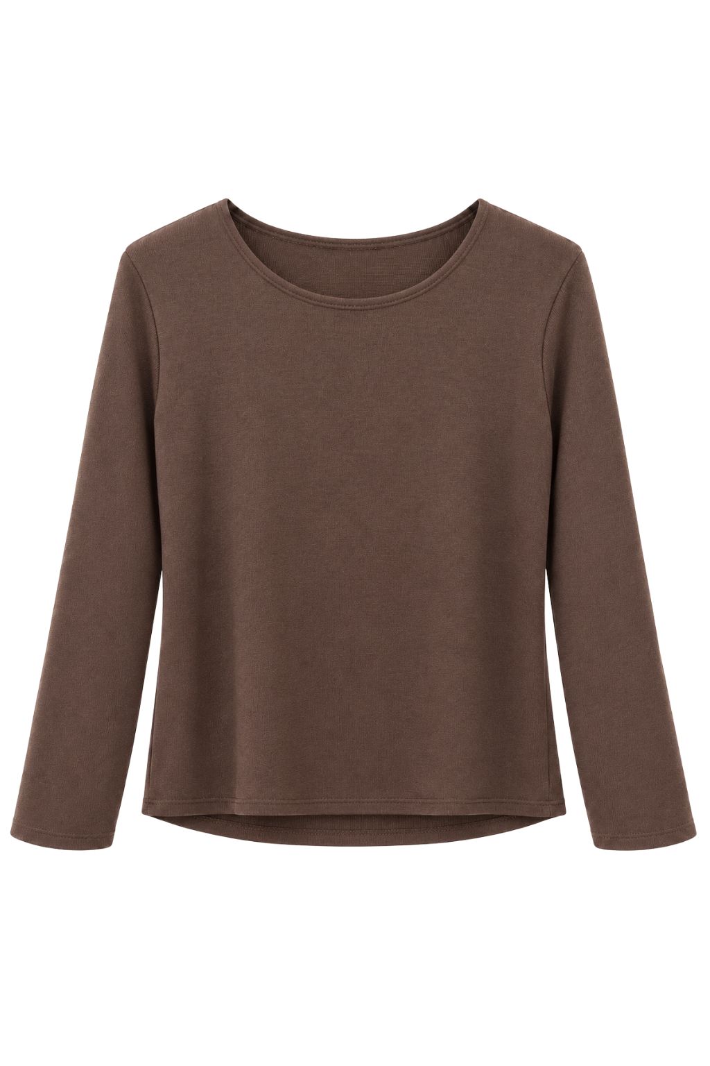 Zeitloses Wohlfühlshirt Mara schokobraun, Gr. 34-40
