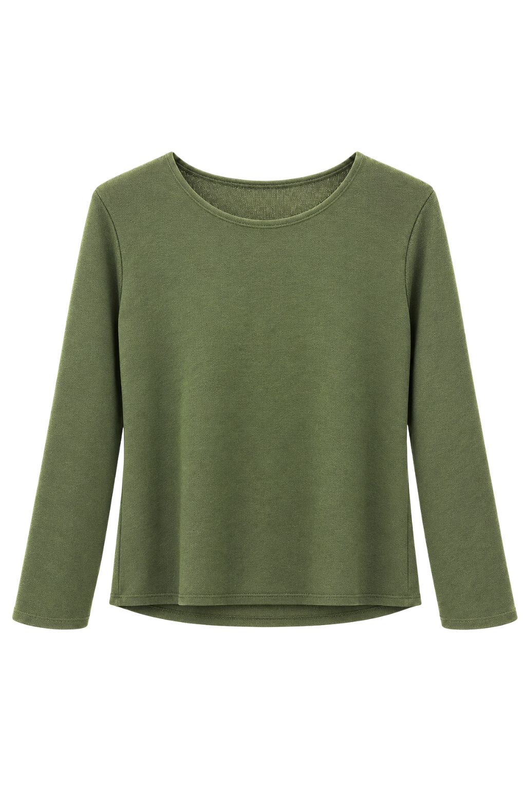 Zeitloses Wohlfühlshirt Mara oliv, Gr. 34-40