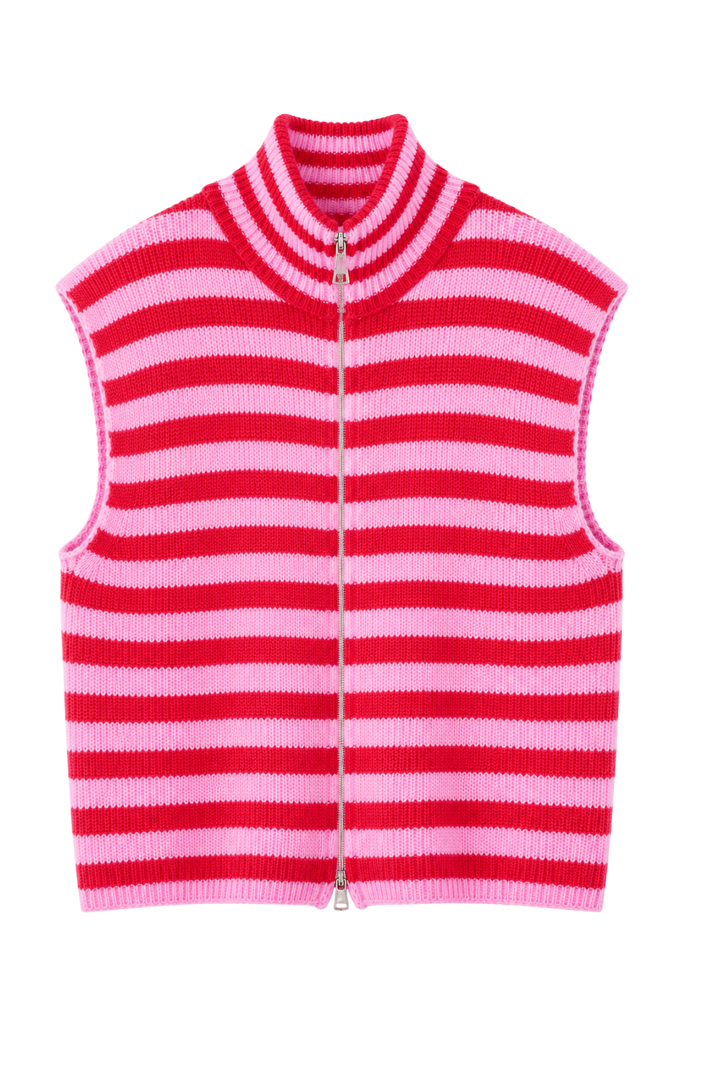 Strickweste "Candy Stripe" rot/rosa, Gr. 34-40