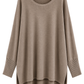 Oversize Pullover „Luna“ taupe, Gr. 38-46