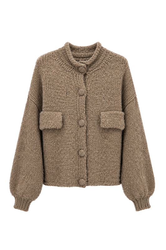 Strickjacke cappuccino, Gr. 38-44