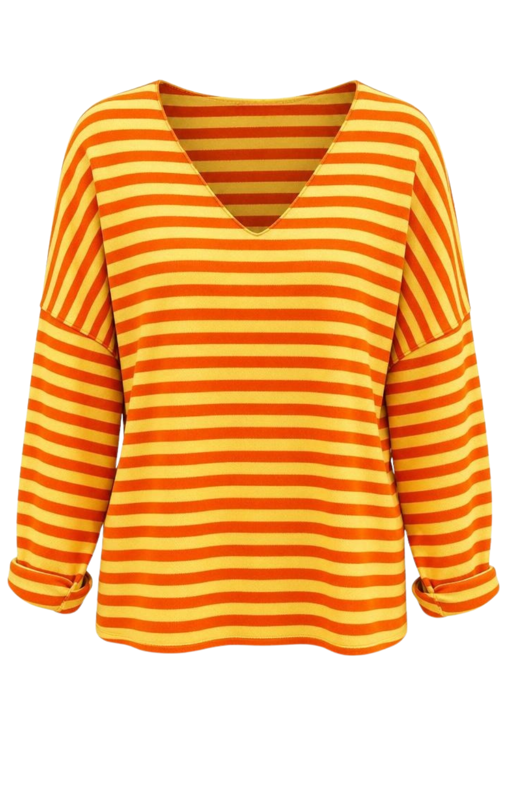 Shirt „Sunset Stripes“ gelb/orange, Gr. 38-44