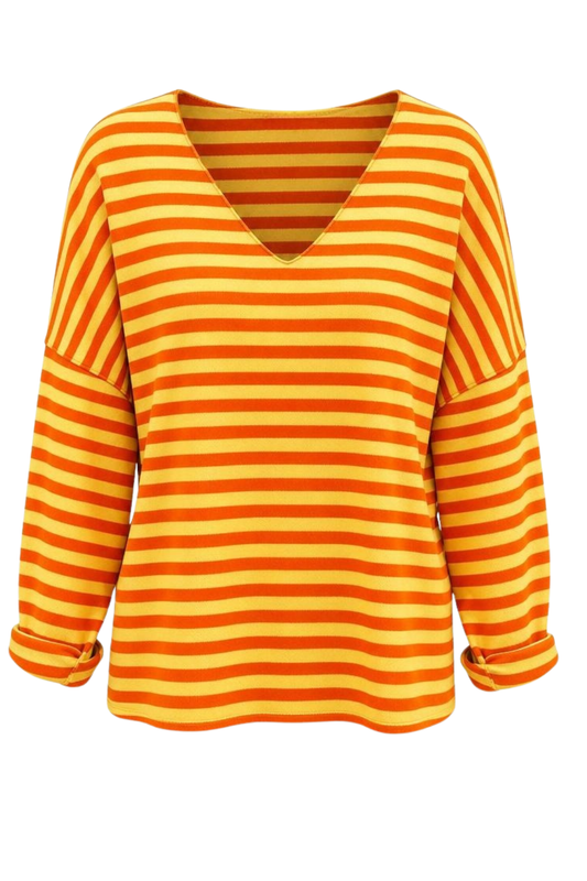Shirt „Sunset Stripes“ gelb/orange, Gr. 38-44