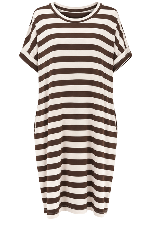 Big-Shirt/Kleid "Frische Brise" braun, Gr. 38-44