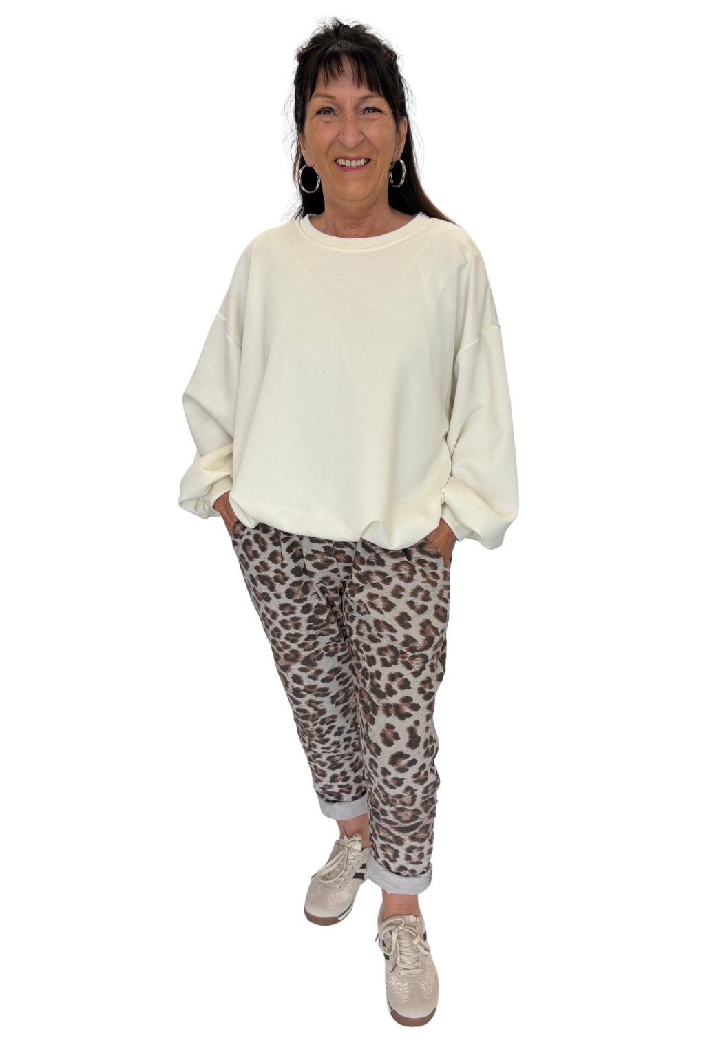 Ballon Pullover creme, Gr. 36-42