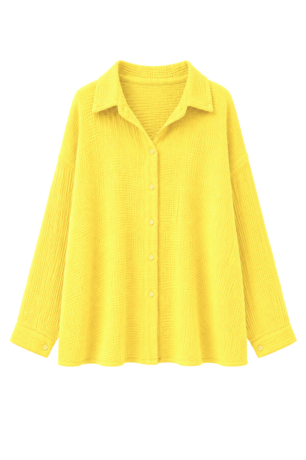 Musselin Oversize Bluse "Lina" gelb, Gr. 38-44