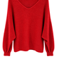 LIVIA – Oversize Feinstrick-Pullover rot, Gr. 36-42