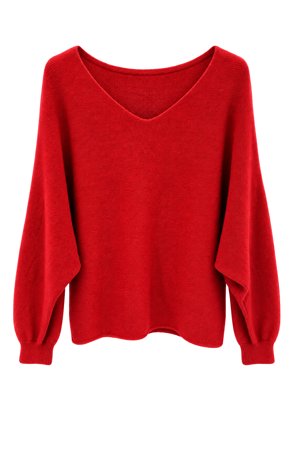 LIVIA – Oversize Feinstrick-Pullover rot, Gr. 36-42